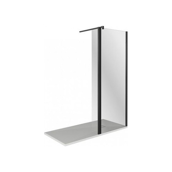 Душевая перегородка Bas Walk In SP2-90-C-B 90 см чёрный/прозрачное - фото 