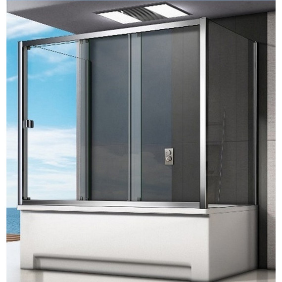 Шторка для ванны Bas Screen WTW-120-C-CH 1200х1400 мм, хром/прозрачное - фото 3