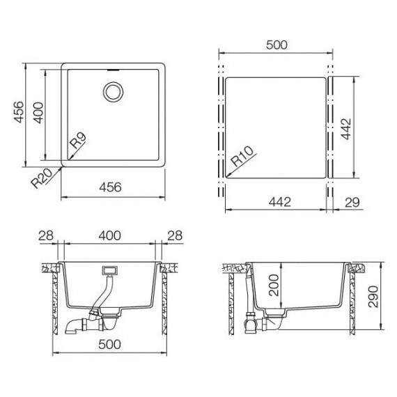 Кухонная мойка Schock Greenwich 50 700909, пуро - фото 3