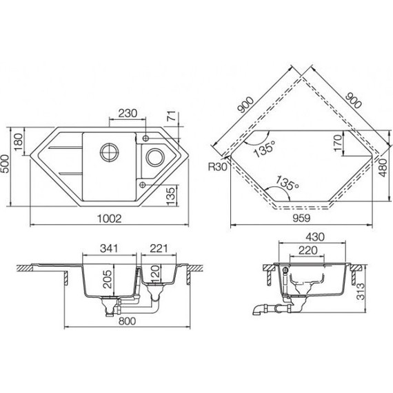 Кухонная мойка Schock Signus 90C 700042N, магма - фото 2