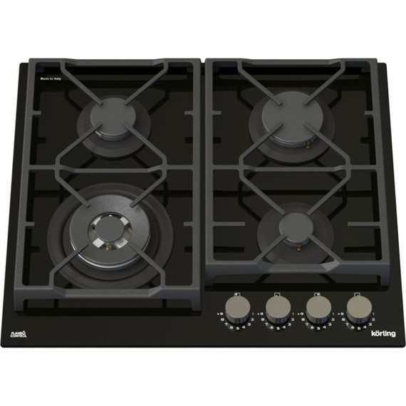 Газовая варочная поверхность Korting HGG 6987 CTN FLC (чёрное стекло) - фото 2