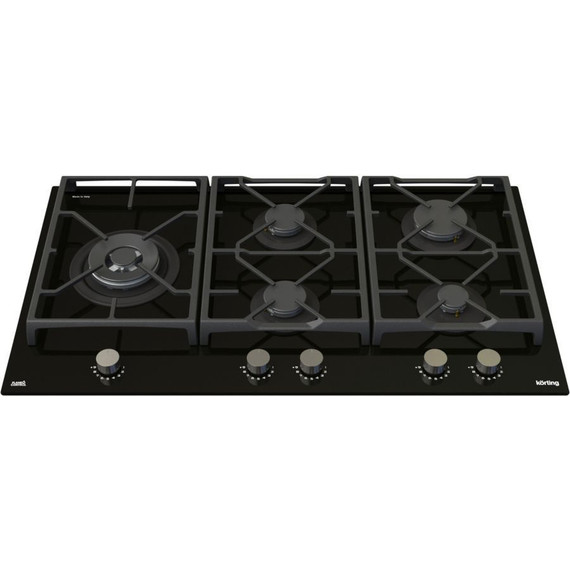 Газовая варочная поверхность Korting HGG 9987 CTN FLC (чёрное стекло) - фото 2