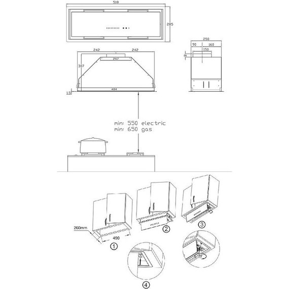 Вытяжка Korting KHI 6997 GW - фото 4