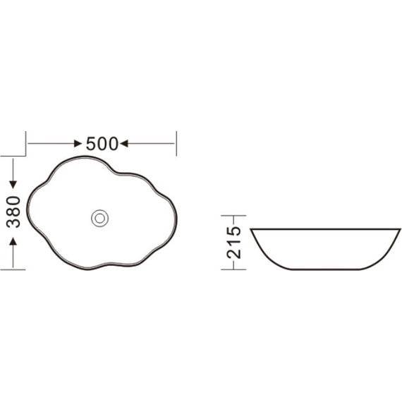 Раковина-чаша Bronze de Luxe 50 см 1395, черный/золото - фото 5