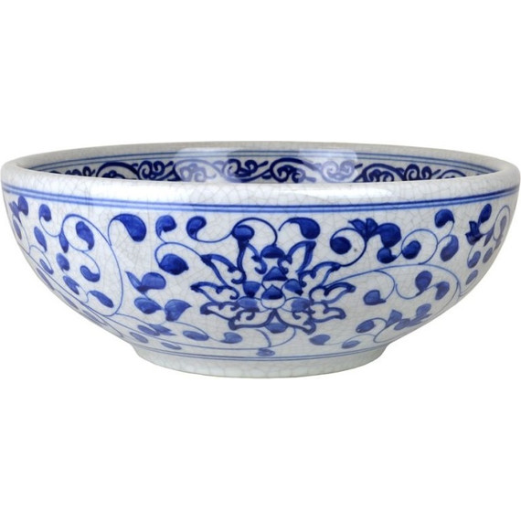 Раковина-чаша Bronze de Luxe Melody 40 см 2241, синий/искусственное состаривание - фото 2