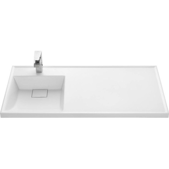 Тумба напольная с раковиной-столешницей Акватон Лондри 105 см 1A2360K0LH010 (раковина слева) - фото 7