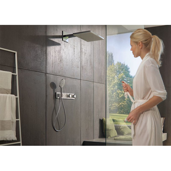 Верхний душ Hansgrohe Rainmaker Select 460 3jet 24007400, латунь/стекло, белый/хром - фото 7