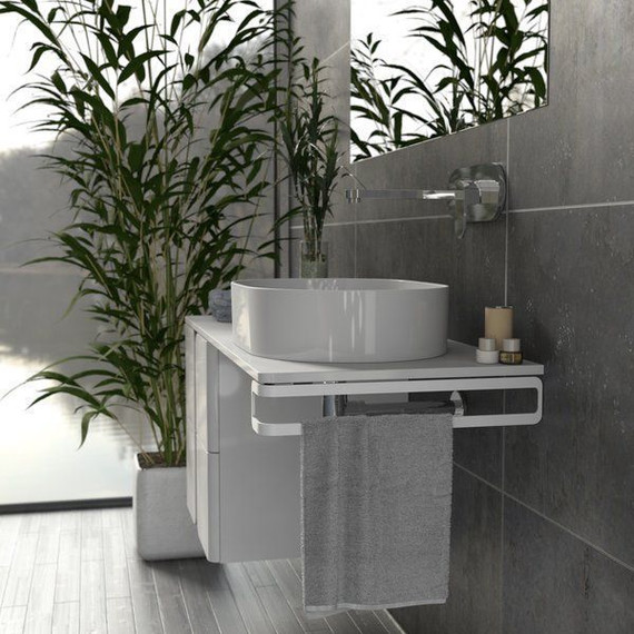 Тумба подвесная со столешницей Ravak Balance 1200 X000001366 (тумба SD Balance 600), белый - фото 4