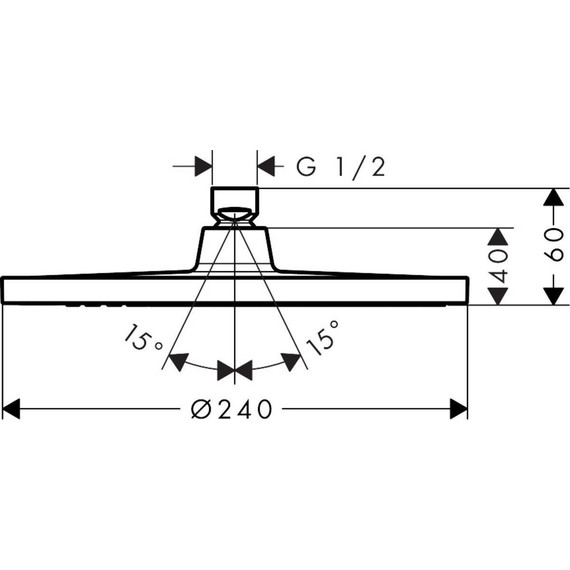 Верхний душ Hansgrohe Crometta S 240 1jet 26723000 - фото 4