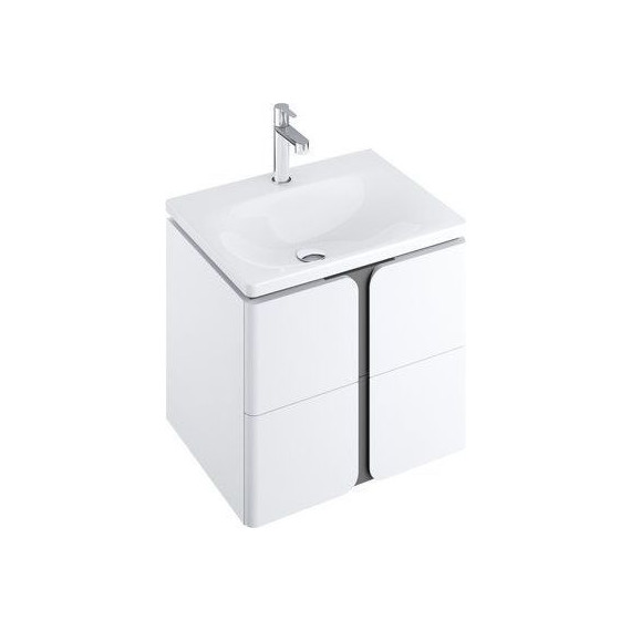 Тумба подвесная с раковиной Ravak Balance 500 X000001365, белый/графит - фото 