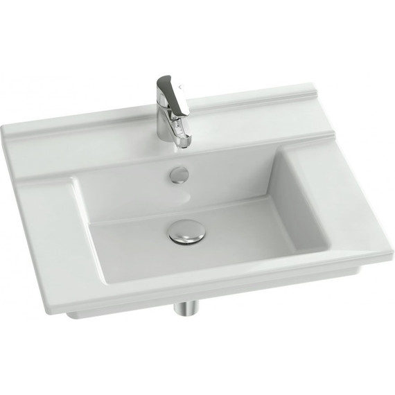 Тумба подвесная с раковиной Jacob Delafon Struktura 57 см EB1276-E16, ореховое дерево - фото 2