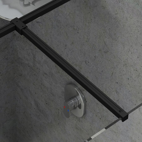 Комплект металлических деталей Ravak Walk-In W SET-Uni T connection GWD010003024, чёрный - фото 