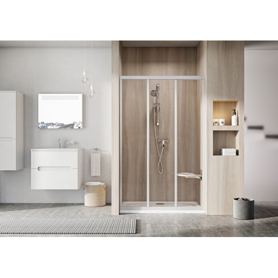 Душевая дверь Ravak Supernova ASDP3 130 см 00VJ01R211 белый/pearl, Цвет стекла: матовое, Цвет профиля: белый, Размер - мм: 1300 - фото 3