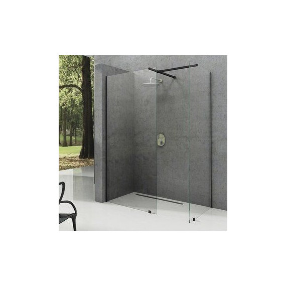 Душевое ограждение Ravak Walk-In Wall+Walk-In Wall 120х100 см (стекло 8 мм), чёрный/прозрачное - фото 