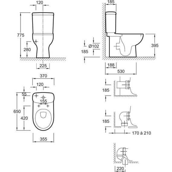 Унитаз-компакт Jacob Delafon Panache E1370-00 - фото 4