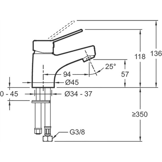 Смеситель для умывальника Jacob Delafon Eo E24158RU-CP - фото 3