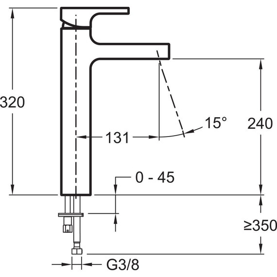 Смеситель для раковины высокий Jacob Delafon Strayt E98340-CP - фото 6