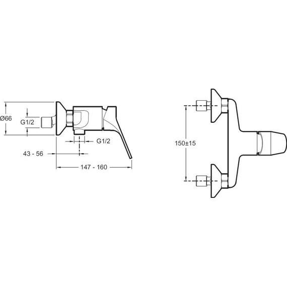 Смеситель для душа Jacob Delafon Brive E75765-CP - фото 2