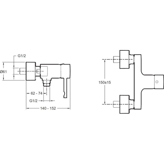 Смеситель для душа Jacob Delafon Cuff E45533-CP - фото 2
