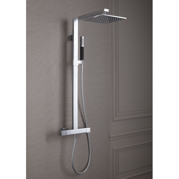 Ручной душ Jacob Delafon Shift Square E14788-CP, хром/черный - фото 4