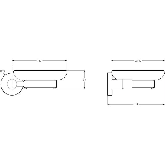 Мыльница Jacob Delafon Eo E77827-CP - фото 2