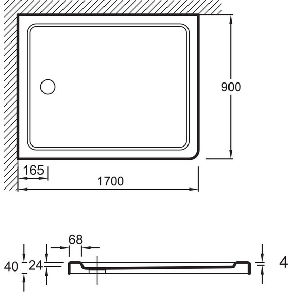Акриловый поддон Jacob Delafon Flight 170х90 см E62483-00 - фото 10