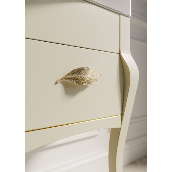 Тумба напольная с раковиной Aqwella Clarberg Borgia 110 см BOR0111BG, слоновая кость/патина золото - фото 5