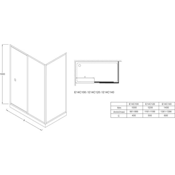 Душевая дверь Jacob Delafon Serenity 120 см E14C120-GA, хром/прозрачное - фото 3