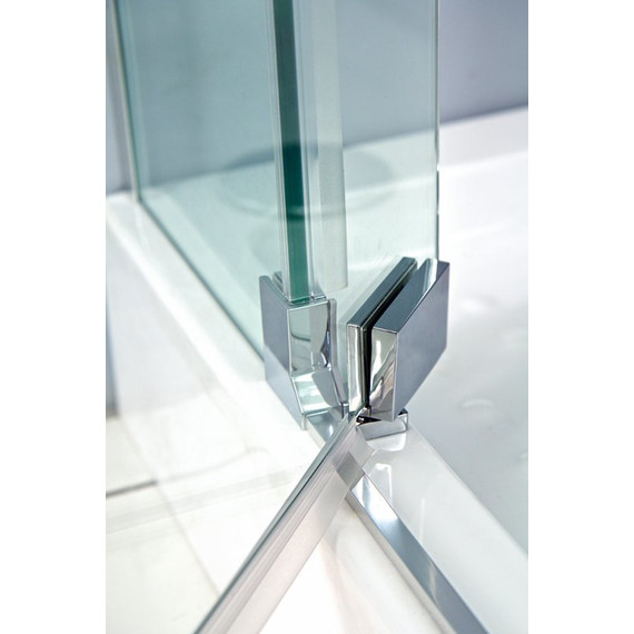 Душевое ограждение Cezares (90-100)х(100-110)см SLIDER-AH-2-90/100-100/110-C-Cr (стекло 8 мм) хром/прозрачное - фото 3