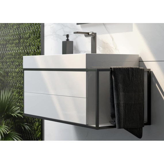 Тумба подвесная с раковиной Aqwella Clarberg Logic 80 см LOG0108L - фото 5