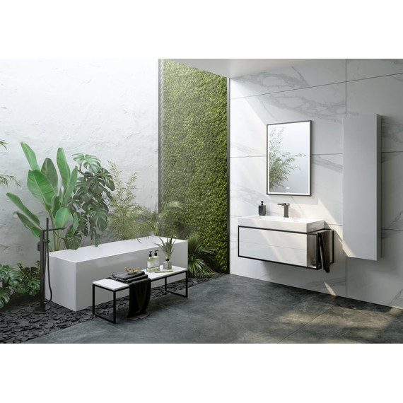 Тумба подвесная с раковиной Aqwella Clarberg Logic 100 см LOG0110L - фото 3