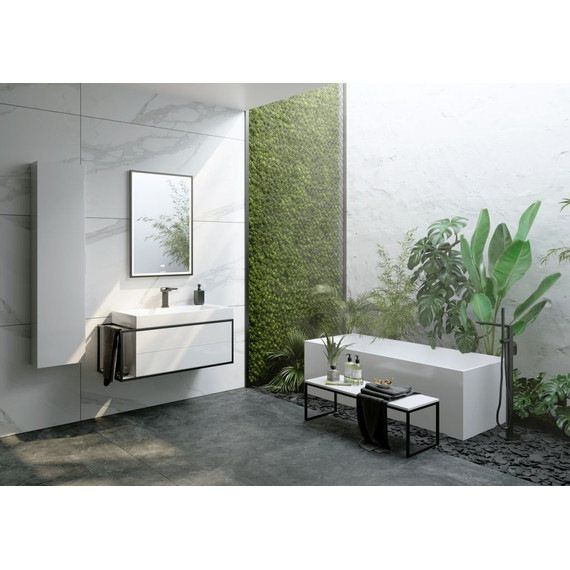 Тумба подвесная с раковиной Aqwella Clarberg Logic 80 см LOG0108R - фото 3