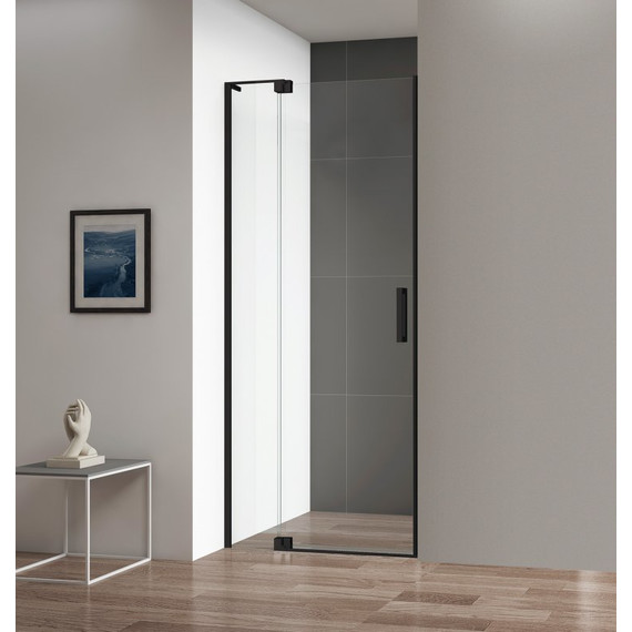 Душевая дверь Cezares 90/100 см SLIDER-B-1-90/100-C-NERO, черный/прозрачное (стекло 8 мм) - фото 