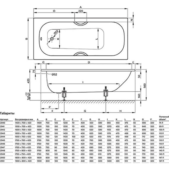 Ванна cтальная Bette Form 180х80 см 2950-000 AD - фото 7