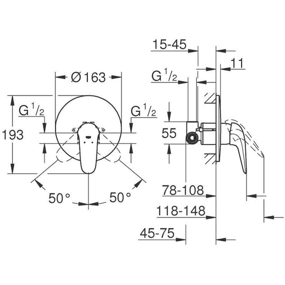 Смеситель для душа Grohe Eurostyle 23725003 - фото 2