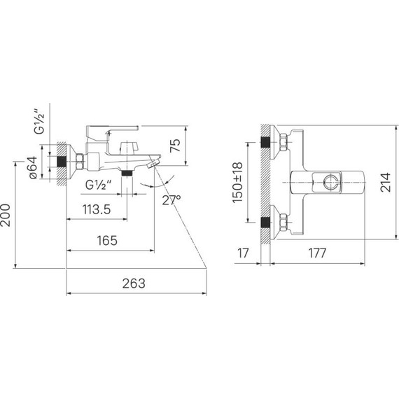 Смеситель для ванны Iddis Bild BILSB00i02WA - фото 4