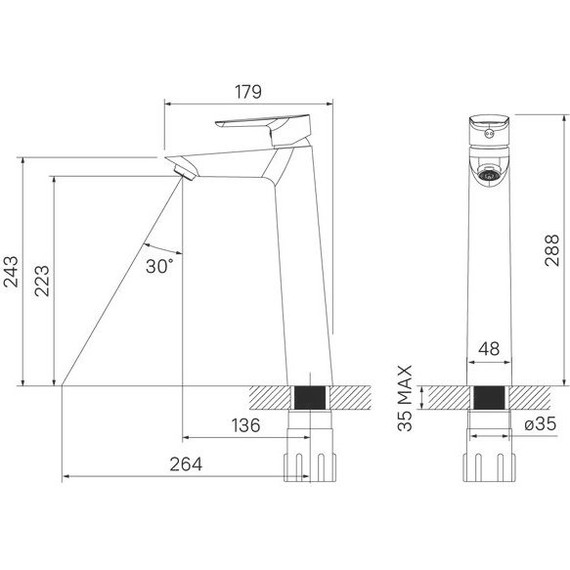 Смеситель для раковины высокий Iddis Cloud CLOSB01i01, белый/хром - фото 4