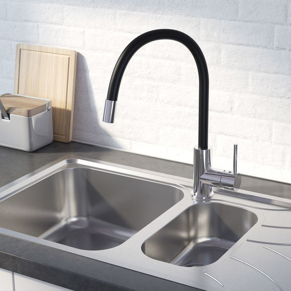 Смеситель для кухни Iddis Kitchen 360 K36SBJBi05, хром/черный - фото 2