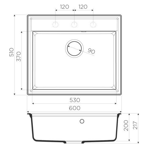 Кухонная мойка Omoikiri Daisen 60-SA 4993623, бежевый, Цвет производителя: бежевый - фото 2
