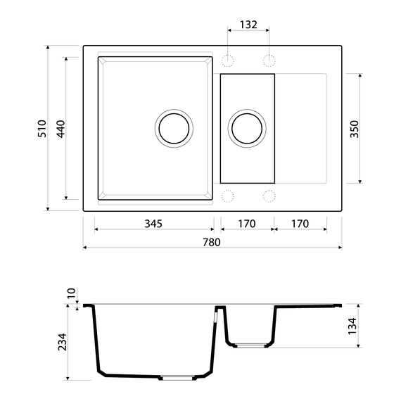 Кухонная мойка Omoikiri Daisen 78-2-GR 4993332, leningrad grey, Цвет производителя: Leningrad Grey - фото 3