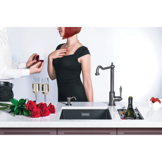 Кухонная мойка Omoikiri Kata 20-U-BL 4993375, чёрный, Цвет производителя: чёрный - фото 4