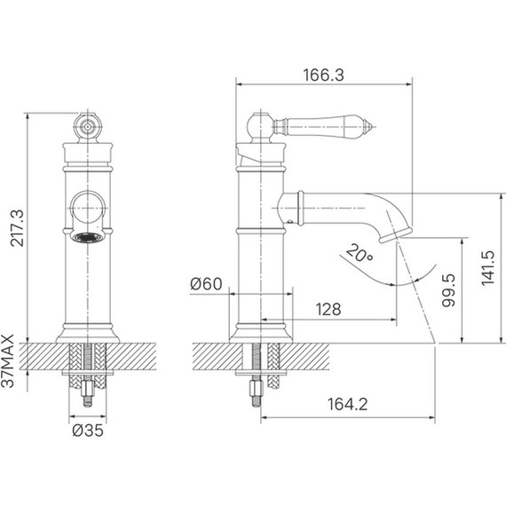 Смеситель для раковины Iddis Oxford OXFSB00i01 - фото 5