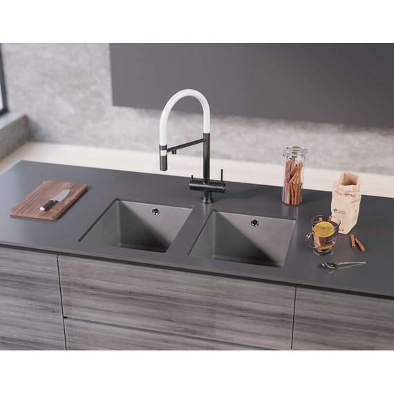 Кухонная мойка Omoikiri Bosen 38-U-GR 4993538, leningrad grey, Цвет производителя: Leningrad Grey - фото 2