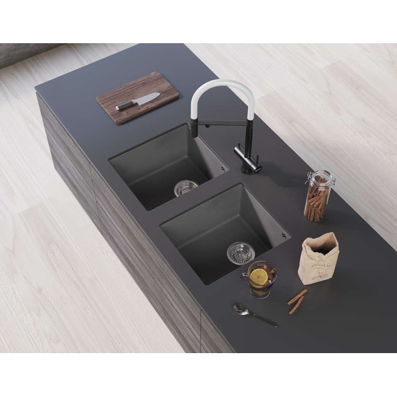 Кухонная мойка Omoikiri Bosen 38-U-GR 4993538, leningrad grey, Цвет производителя: Leningrad Grey - фото 3