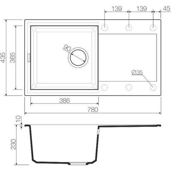 Кухонная мойка Omoikiri Sakaime 78-DC 4993195, тёмный шоколад, Цвет производителя: тёмный шоколад - фото 2