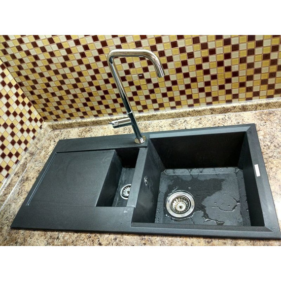 Кухонная мойка Omoikiri Sakaime 86-2-BL 4993117, чёрный, Цвет производителя: чёрный - фото 2