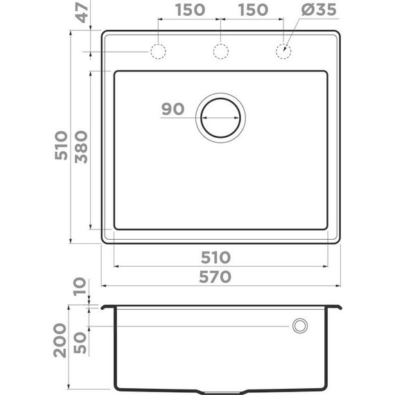 Кухонная мойка Omoikiri Tedori 57-SA 4993982, бежевый, Цвет производителя: бежевый - фото 2