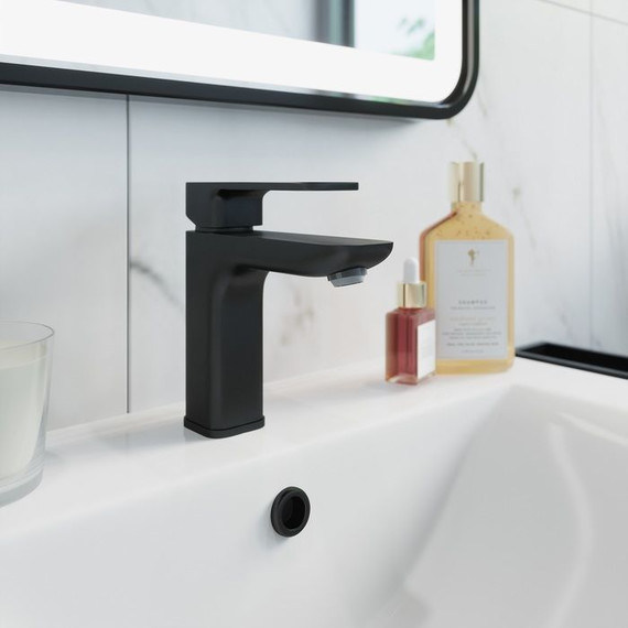 Смеситель для раковины Iddis Slide SLIBL00i01, черный матовый - фото 3