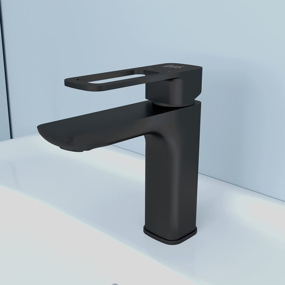 Смеситель для раковины Iddis Slide SLIBL00i01, черный матовый - фото 4