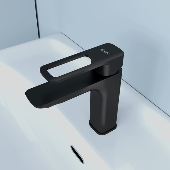 Смеситель для раковины Iddis Slide SLIBL00i01, черный матовый - фото 5